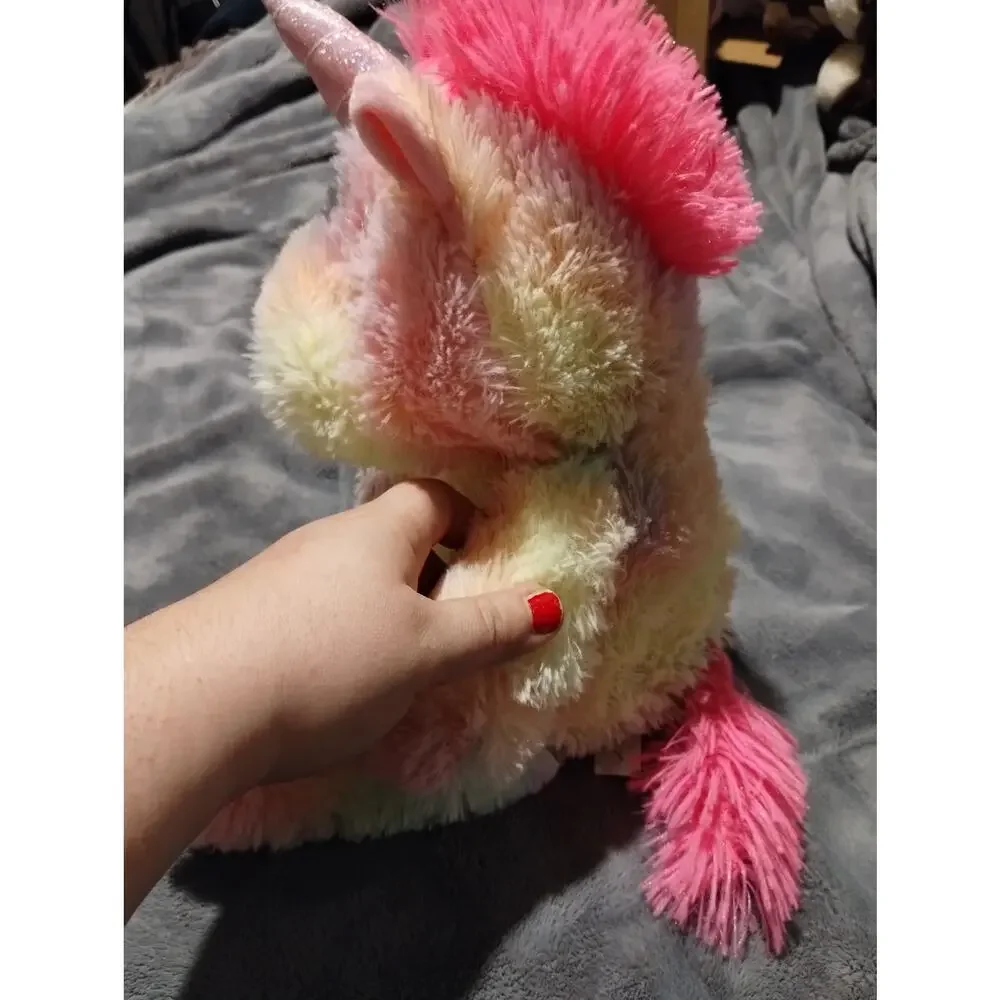 Homerbest Pastel Multicolor Tie Dye Unicorn Stuffed Animal Plush